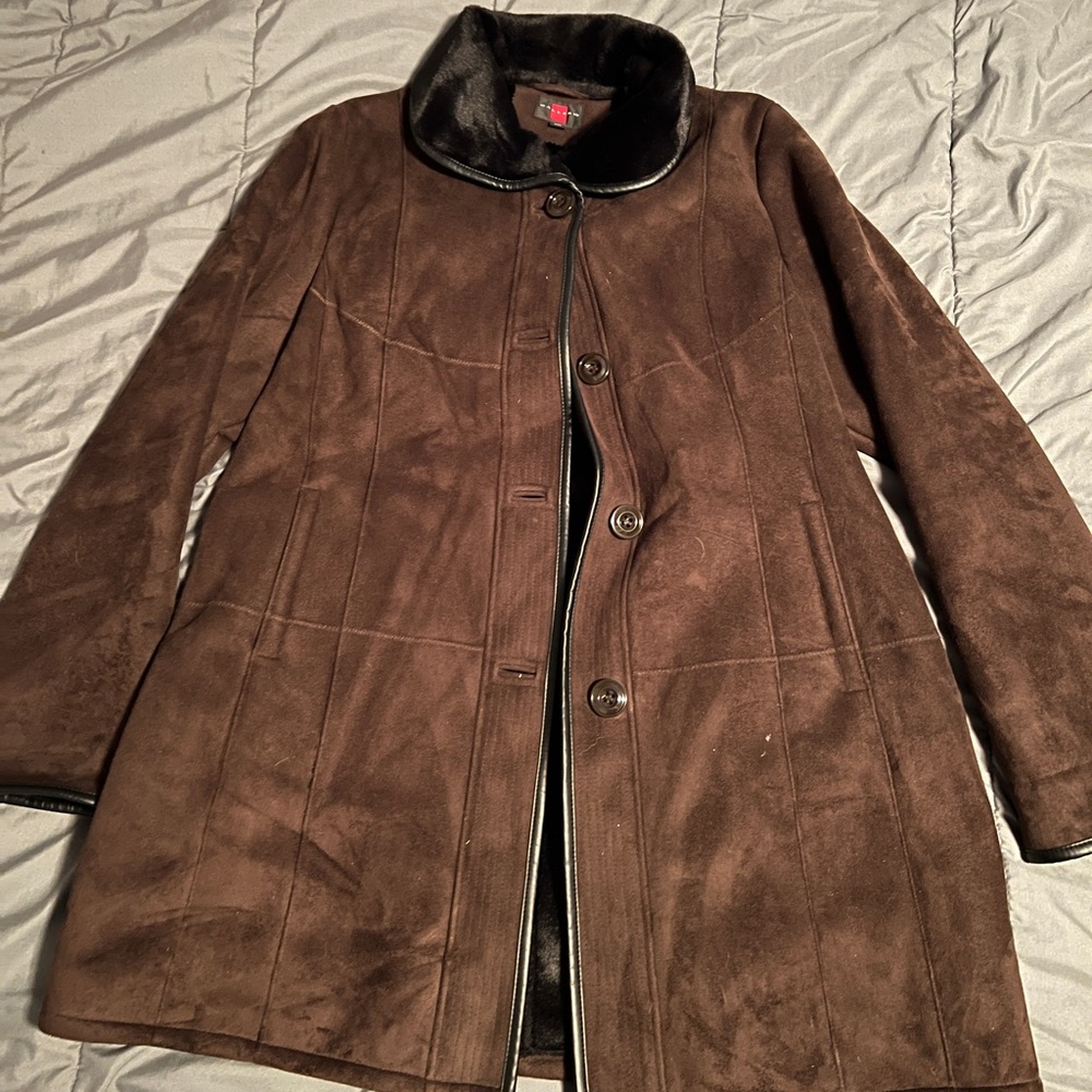Gallery suede trench coat size XL